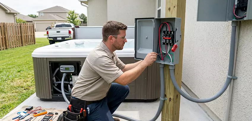 Outdoor Hot Tub Electrical Installation in Madison
